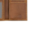 Genuine Leather Long Wallet for Men, Trifold & Checkbook, RFID