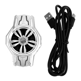 Phone Cooler Cell Phone Cooling Fan with Clip Mobile Phone Radiator S1 3030 Semiconductor for Playing Games Watching Videos Silver