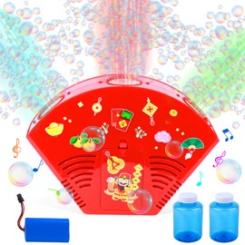 Vodolo Fireworks Bubble Machine with Lights for Party,Reusable Rechargeable Large Electric Bubble Maker,Automatic Bubble Machine Battery Operated for Parties,Wedding,Indoor,Outdoor,Birthday