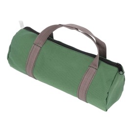 Tool Bag Canvas Wide Mouth Multifuntional Portable Large Capacity Waterproof Heavy Duty Handbag for Wrench Screwdriver Pliers Nail Army Green (Large)
