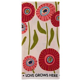 Karma Shelly Tea Towel Love Grows Here 26.00" x 26.00"