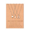 SUNSH Sun and Moon Best Friend Necklaces for 3 Women