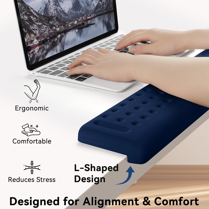 Sushret L-Shaped Desk Elbow Pad for Desk, 2-Pack Memory Foam