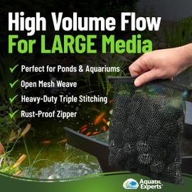 Aquatic Experts Mesh Bags for Bio Ball Filter Media - Perfect for Aquarium and Pond Filtration, (2 Pack 7 inch x 9 inch)