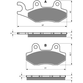 Gold Fren Motorcycle Brake Pad for Triumph 1200 Tiger Explorer 2012 to 2016 AR