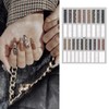 Black and White Lattice Houndstooth Pattern Nail Stickers Lattice Series