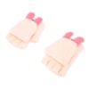 USB Heated Knitted Flap Gloves Half Finger 5V Winter Heating