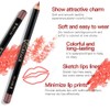 12pcs/set Lip Liner Pen, Professiona Lipstick Pen Impermeable Larga duración