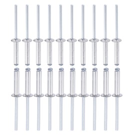 DTGN 120pcs 4mm x 20mm (DxL) Blind Rivets Mechanical Connection Aluminum Dome Opening Rivets Open Rivets
