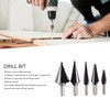 5Pcs Step Drill Bit Set Alloy Steel High Accuracy Multifunctional