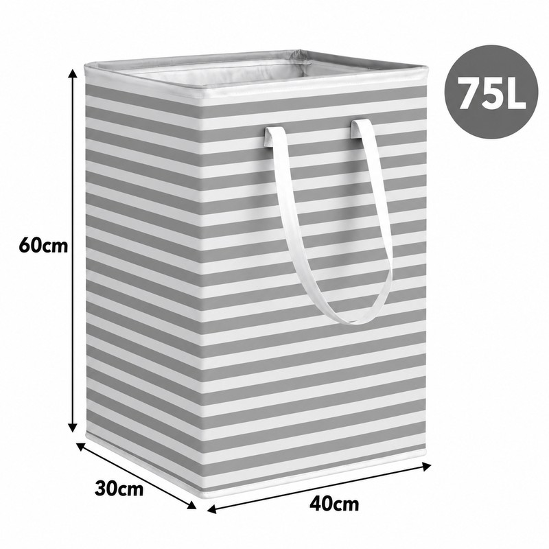 75L Foldable Laundry Basket for Clothes & Household Storage –
