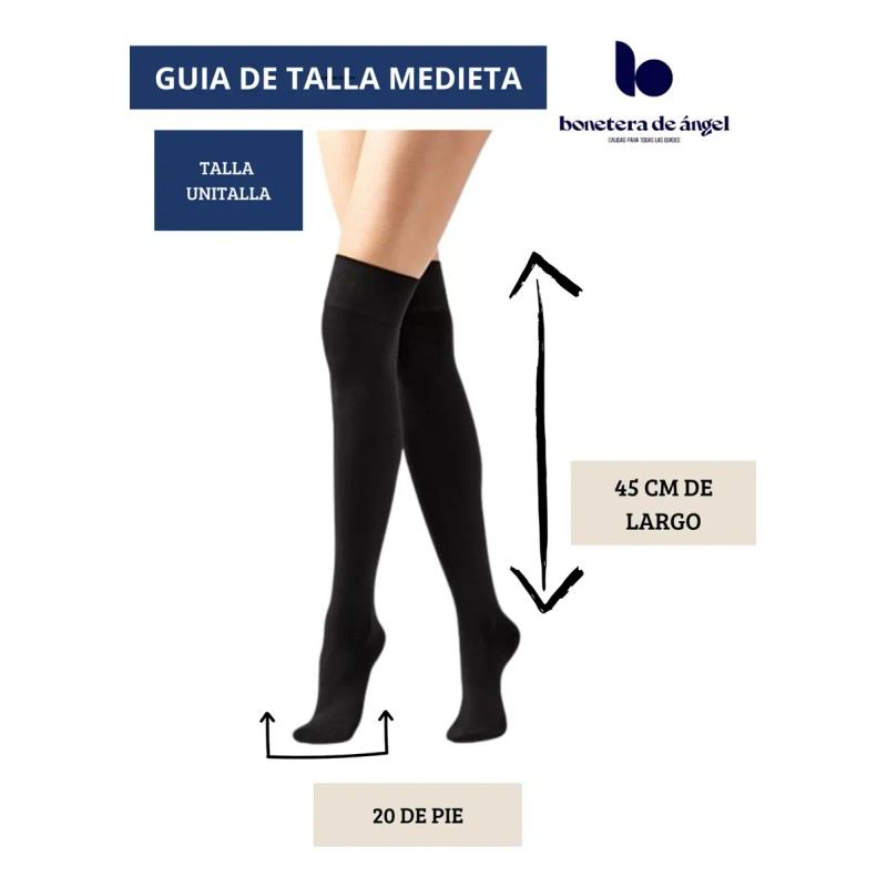 Calcetas Largas Medias Blanca /negra Moda Japonesa Kawaii