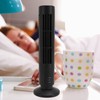 Tower Fan, Small Stand Up Desk Fan with 2 Speeds,