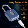 Pothunder Fingerprint Padlock, Smart Padlock, Locker Lock, Biometric Metal Keyless