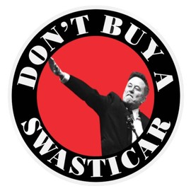 DON'T SWASTICAR! 3 INCH STICKER!