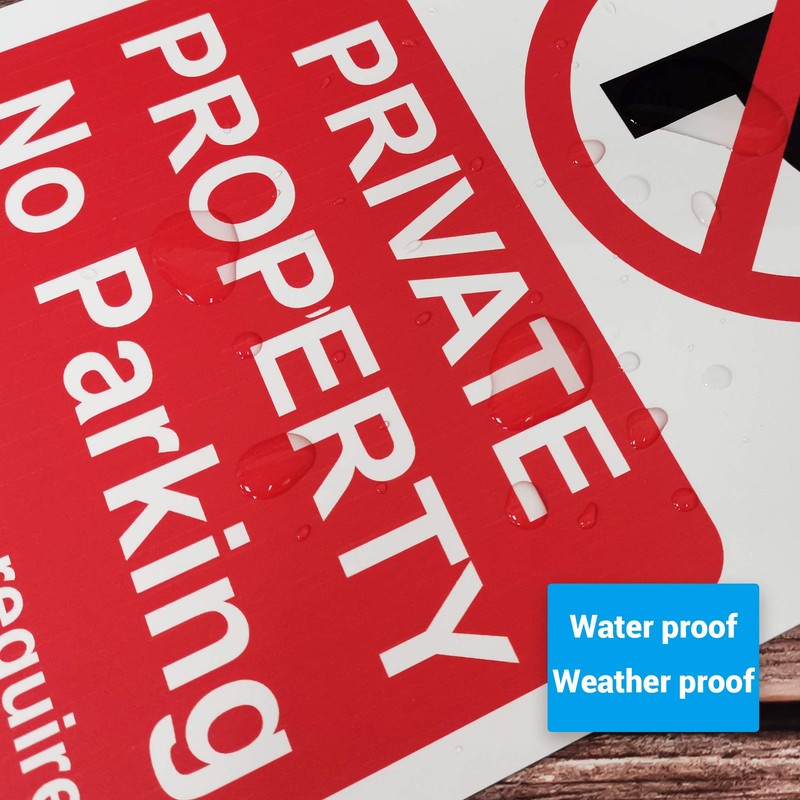 ‘PRIVATE PROPERTY’, ‘NO PARKING’, ’24 HOUR ACCESS REQUIRED’ Warning Sign.