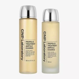 Cha And Park CNP 차앤박 프로폴리스 트리트먼트 앰플 에센스 대용량 150ml + 100ml, 2개 CNP Charntpak Propolis Treatment Ampoule Essence Large Size 150ml + 100ml, 2ea
