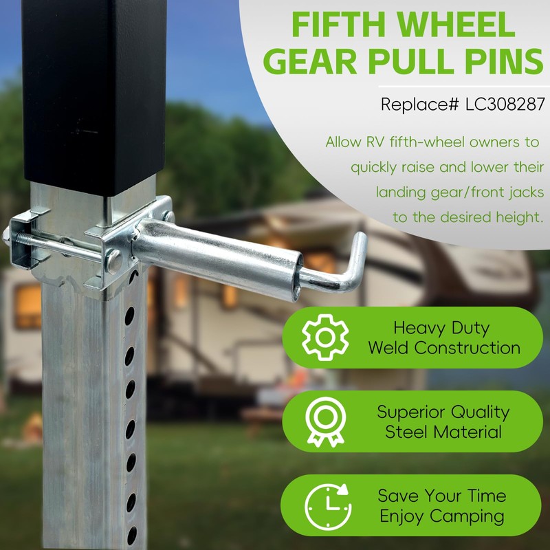 308287 RV Fifth Wheel Landing Gear Quick Release Pull Pin,