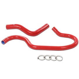 CRODESSIGN Upper Lower Radiator Coolant Hose Compatible with Chevy Silverado 1500 1999-2006 Red