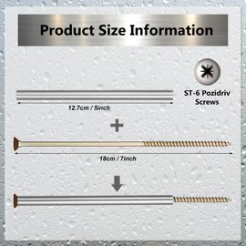 MorningRo 50 Pcs 7'' Gutter Screws with Metal Ferrule Durable Gutter Nails and Spikes Easy-to-Install Secure Gutter Fasteners for Sagging Gutters and Maintenance (Brown)