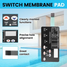 SXZYHTKJ 42002-0007S Pool Heater Control Board Kit with 472610Z Switch Membrane Pad for Pentair Mastertemp 400 Control Board for Mastertemp Sta-Rite Max-E-Therm NA & LP Series（ 461105）