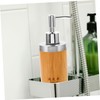FELTECHELECTR Stylish Refillable Soap Dispenser Elegant Bamboo and Pump Bottle