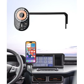 Masergogo Wireless Charging car Phone Holder for Ford Maverick 2022-2024 Accessories 8 inch Screen Fixed Clip,360° Rotation car Phone Mount Compatible with MagSafe