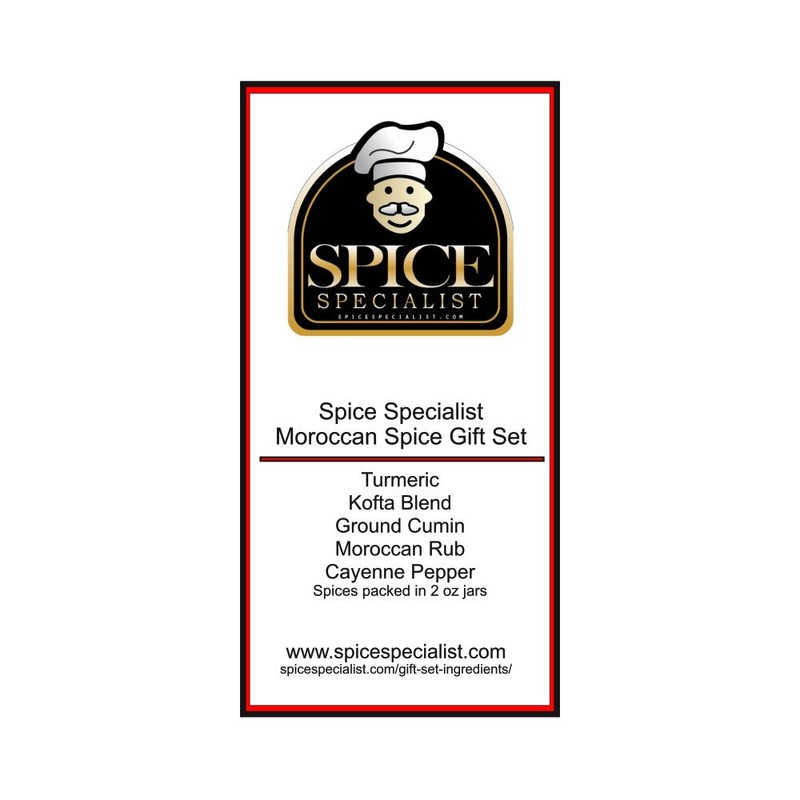 Moroccan Spice Gift Set- Contains: 5 different spice jars (1