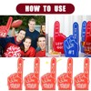 2 PCS Foam Finger, Blue and Red Gladiators Foam Finger,