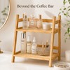 Bamboo Countertop Organizer for Coffee & Kitchen Storage - 2-Tier