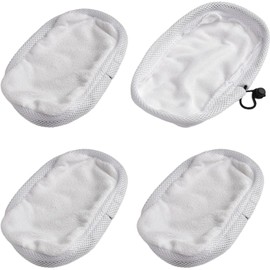 Almohadillas de microfibra para mopa Morphy Richards, repuesto para trapeador de vapor, paquete de 4, almohadillas de limpieza lavables reutilizables con ajuste elástico ajustable, suelo duro que no