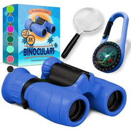 Binoculars for Kids – Perfect Toy for Little Boys and Girls – Extensive Set Incl. Magnifying Glass & Compass – Powerful Magnification 8X21 – 3 to 12 Year Old Kids for Toddler