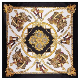 Large Silk Like Satin Scarf Neck Head Wrap 35 Inch Square (Style1, 90cm*90cm)