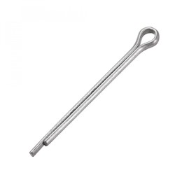 sourcing map Split Cotter Pin - 5/32 inch x 2 23/64 inch (4mm x 60mm) Carbon Steel 2-Prongs Silver Tone Fastener Clip Key 50Pcs