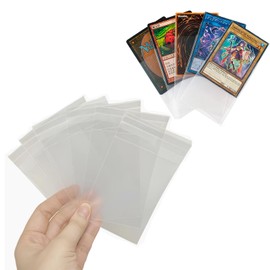 WISSUA Card Sleeves for Standard/Regular Cards, Compatible Size: 2.5 x 3.5 inches (64 x 89 mm), Glossy Polypropylene, 300 Sheets (Set of 300 Card Bags with Seal)