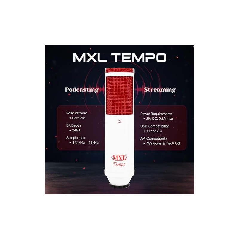 MXL Mics Tempo WR Condenser Microphone, Cardioid