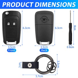 2 Button Car Key Shell Compatible with Opel Astra Meriva Mokka Zafira Adam Insignia Key Case with Key Rings and Removal Tool Folding Key Replacement Parts Remote Control Car