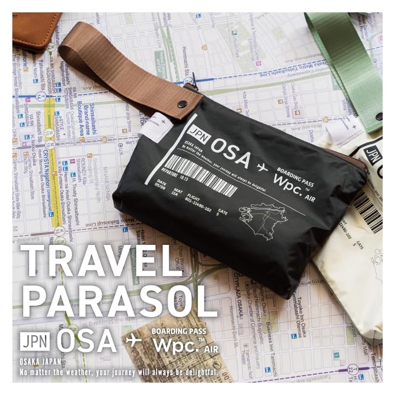 [2025] Wpc. 801-11490-102 Parasol Light Filtering Travel Parasol Mini Black