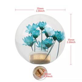 Real Flower JDM Universal Racing Clear Crystal Real Flowers Shift Knob Head Manual Gear