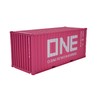 TANG DYNASTY 1:20 ONE 20GP Shipping Container Model Pink Abs