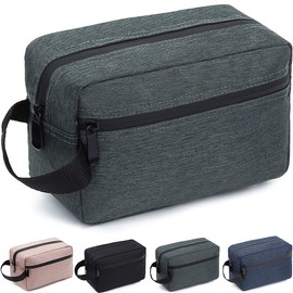 FUNSEED Travel Toiletry Bag for Men and Women, Toiletry Bag, Shaving Bag for Toiletries Accessories, Storage Bags with Handle for Cosmetic Bag, gray