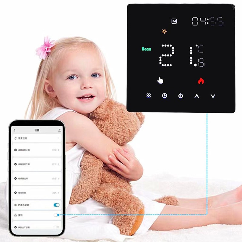 Temperature Controller Weekly Programmable Temperature Timing Setting Light Brightness Adjustable