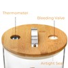 Tlence 5L Glass Rice Dispenser, Cereal Container with Bamboo Stand,