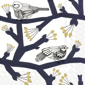 IHR Ideal Home Range Party Napkins Disposable Napkins 3 Ply Pakkanen Dark Blue (Pack of 20)