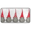 Kitchen Rugs Runner Cute Gnomes Christmas Pattern Doormat Bath Rugs