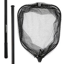 BLISSWILL Large Fishing Net with Handle Collapsible Fish Landing with Extendable Handle Knotless Nylon Fishing Safe Fish Net Durable Telescopic Dip Foldable