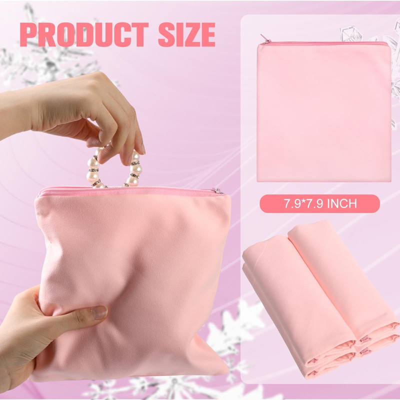 Sanwuta 8 Pcs Zippered Silver Storage Bags Anti Tarnish Silver