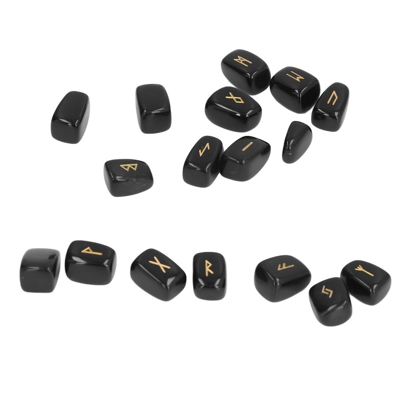 Rune Stones Ancient Rune Fine Workmanship Stylish Appearance Obsidian Material