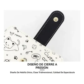 Cartera Pequeña Para Mujeres Diseño De Gato Kawaii