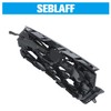 SEBLAFF Front Grille Glossy Black Plastic Sport Hybrid Upper Grill
